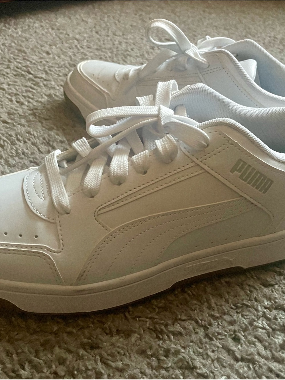 Puma White Low-Top Athletic Sneakers
